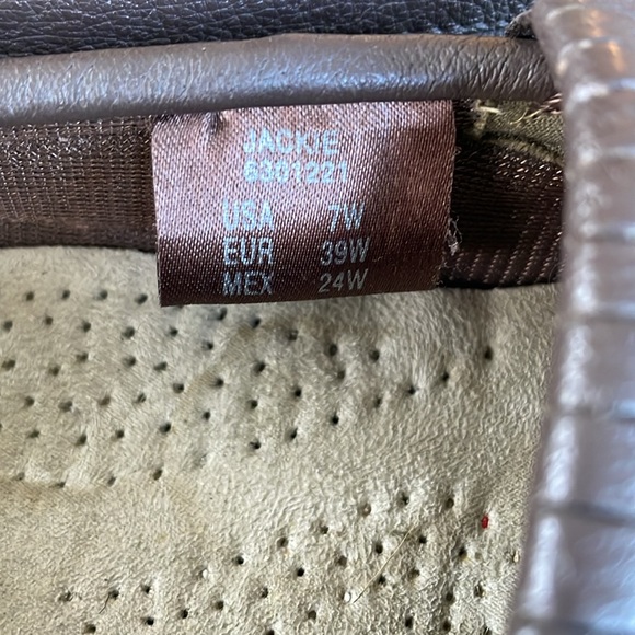 Vintage White Stag Brown Leather Tassel Loafers Size 7W - Picture 7 of 10